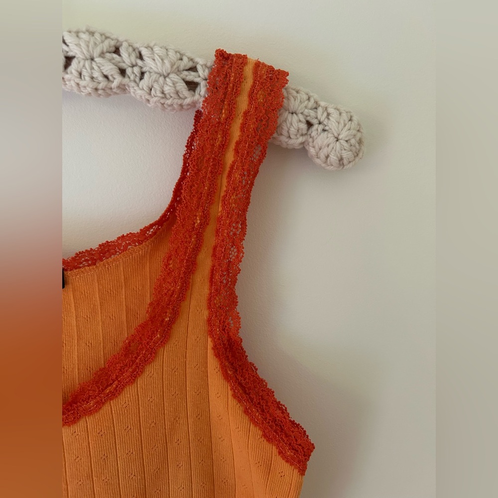 Brandy Melville Pumpkin Orange Lace Cami
OS
GUC - Picture 3 of 9